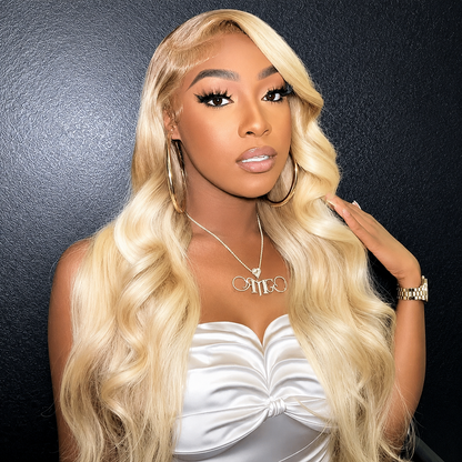 Tuneful 613 Blonde HD Transparent Lace Frontal Wig – 180% Human Hair